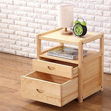 FEANG Camere da Comodino Multifunzione Moderno Comodino Minimalista cassettiera ripiano e 2 cassetti, tavolino per Soggiorno Camera da Letto