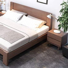 XiuHUa Comodino - Cassetti comodini per armadietti da Comodino Nordic Doppio cassetto in Legno di Gomma per mobili economici Mobili da Camera da Letto (Color : Walnut Color)