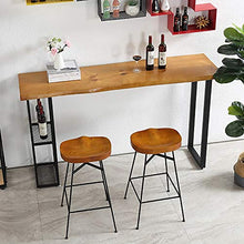 QiHaoHeji Tavoli da Bar Altezza Ferro Industriale Design Lounge Cucina Colazione Cafe Bar (Color : Natural, Size : 120X45X105CM)