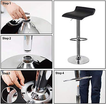 Set di 2 sgabelli da bar per la colazione con poggiapiedi cromato e base girevole a gas, elegante in pelle, semplice sgabello da bar per cucina