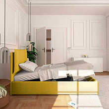 Baldiflex Letto Singolo con Contenitore Modello Licia in Tessuto, Rete a Doghe, per Materassi Singoli 80x190 cm, Testiera Finemente Imbottita, colore Melon