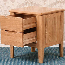 Comodini Casa Camera Accessori Ufficio universitaria legno Comodino White Oak Comodino con 2 cassetti - Comodino Mobili Comodino con cassetto ( Colore : Marrone , Dimensione : 42x40x52CM )