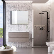 bonussi Mobile Bagno Sospeso 100 cm Lavabo e Specchio Mendel Olmo Terra