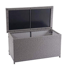 Mendler Baule Contenitore da Esterno HWC-D88 polyrattan ~ Basic 250l Grigio