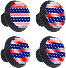 Bandiera USA Bandiera Blu Stella Rossa Pomelli per Porta Set di 4 Pomelli per Mobili Manopole per Cassetti Cucina Armadio Vetro