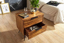 KADIMA DESIGN Comodino Sheesham Nachtkommode alta scatola molla comodino