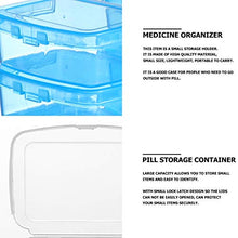 EXCEART 18Pcs Scatola Porta Pillole da Viaggio Custodia per Medicinali in Plastica Custodia per Dispenser di Farmaci Organizer Contenitori Vuoti Piccoli Oggetti per La Casa All'aperto Blu