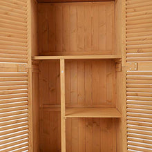 miozzi Armadio Mobile Portaoggetti da Giardino 87x46,5x160 cm in Legno