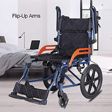 Sedia A Rotelle Ultraleggera con Braccioli Ribaltabili E Poggiagambe per Un Comfort Extra, Telaio in Lega di Alluminio Portatile E Pieghevole A