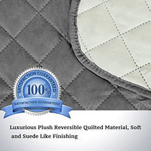 H.VERSAILTEX Copridivano Poltrona Impermeabile Divano Protector Mobili Coperture su Due Lati per Cani/Gatti Letto con Divano Slipcovers 218 x 198cm, Grigio