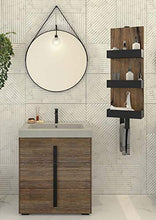 Dafne Italian Design Coppia di Mobili bagno moderno con lavabo a terra - Castagno Vecchio