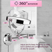HGXC Specchio per Il Trucco 5X Specchi da Barba a Parete Specchio ingranditore da Bagno con luci e ingrandimento