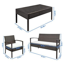 Hengyangshizheng del sofà Set Divano del Soggiorno PE Rattan Divano Set Couch Steel Frame Balcone Esterno Giardino Cuscino Divani Beach Mobili, Soft