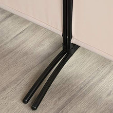 homcom Paravento a 3 Pannelli Pieghevole, Frangivista Divisorio per Ambienti in Metallo e Poliestere 253x50x182cm Beige