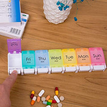 BANGSUN - Contenitore portatile per pillole settimanali, 7 giorni, in plastica, 7 reticoli