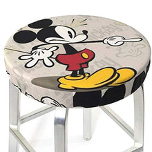 Copertura rotonda per sgabello da bar Topolino per sedia e sedia, lavabile, elastica, per sgabelli rotondi da 35,6 cm