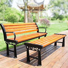 Panchine da giardino all'aperto, Panca da terrazza per veranda impermeabile e resistente alla corrosione con schienale, La struttura in metallo è antiruggine e facile da pulire / può ospitare 2-3