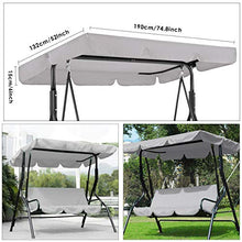 DERCLIVE - Set di copertura per dondolo impermeabile e copriletto, per dondolo da giardino, verde/caffè/beige