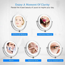 HGXC Specchio ingranditore Specchio per Trucco Specchio da Barba per Bagno con luci e ingrandimento, Spina UK