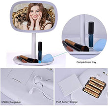 Specchio Specchi per Il Trucco 360 Rotating Desktop Mirror Screen Touch Screen Professionale Vanity Beauty Regolabile