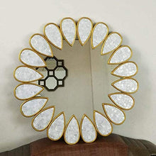 DIELUNY Specchio da toeletta Bagno Shell Specchio per Il Trucco Ristorante Specchio Art Déco Soggiorno Portico Specchio da Parete Specchio di Bellezza