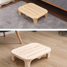 Sgabello con Gradino in Legno massello, Sgabello da Barba Resistente, Leggero e Antiscivolo, Sgabello Piccolo per Bambini, per casa, Bagno, Comodino