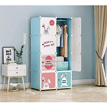 Cassapanche GGJIN Moderno Semplice Economico Piastra Armadio for Bambini dell'Assemblea plastica Piccola Camera da Letto (Color : Blue)