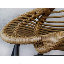 Sedia Sedie da Pranzo Cucina in Rattan Poltrona Reclinabile per Terrazza Giardino Balcone Esterno