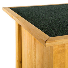 TecTake 402200 Armadio da Giardino 75x56x118 cm, Resistente con Tetto Piano, Marrone
