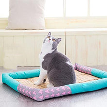 Dog beds Tappetino per Cani Cuccia per Cani Teddy Piccola Media Stuoia per Cani Lettiera per Gatti Estraibile Lavaggio Impermeabile,Pink-40 * 31 * 6cm