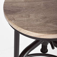 MEUBLE COSY tabouret de bar sgabello metallo rovere 39x39x69-77 cm