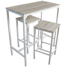 yelloo MOD. Brasil Set Tavolo e 2 SGABELLI Bar Arredamento H.96cm Cucina Beige