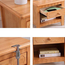 Comodino HAIZHEN Legno massello con 1 cassetto. Camera da Letto