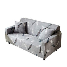 Copridivano Elasticizzato 1/2/3/4 posti, Fodera per Divano Antiscivolo con Elastico, Stampa Floreale(Feather, Copridivano 2 posti 55-67In)