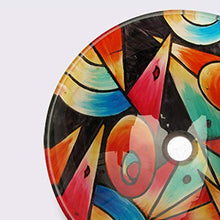 Colore Tempered Lavabo Abstract Art Basin Round Bagno Vessel Sink Home Washbowl Lavandini Bagno