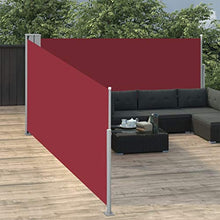 vidaXL - Tendone laterale estensibile, 100 x 1000 cm, colore: Rosso