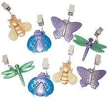 Set di 8 fermatovaglia a forma di animale colorato, in lega di zinco
