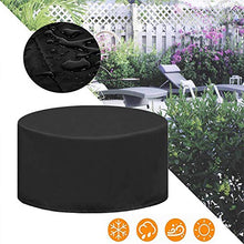 HAOHUI Copertura per Mobili da Giardino, Impermeabile Anti-UV Resistente Antistrappo Tessuto Oxford Copertura Rotonda per Tavolo da Giardino, per Mobili da Giardino