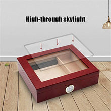 TGhosts Cigar Humidor, Cigar Humidor a Mano in Legno Cigar Box Desktop Humidor con igrometro e umidificatore, Cedar divisore