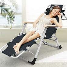LINGZE Lettino Prendisole Zero Gravity Chair Pieghevole con Cuscino Regolabile per la Testa per Giardino, Patio Esterno, Campeggio