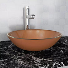 Roderick Irving - Lavabo da bagno in vetro temperato, 42 cm, colore: Marrone