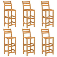 FAMIROSA Set da Bar da Giardino 7 pz in Legno Massello di Acacia