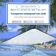 DONGKER Teloni Trasparenti, Telone Trasparente in Plastica Impermeabile 2m * 2m con Occhielli in Metallo per Tenda a Baldacchino, Barca, Camper o Copertura per Piscina