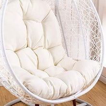 Yxxc Grande Cuscino del Sedile Impermeabile Appeso Uovo Amaca Cuscino Sedia Altalena Senza Supporto, Culla Papasan Cuscino Sedia Altalena, Cuscini Sedia sospesa Bianco