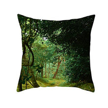 Federe Cuscini Divano 45X45,Fodere Per Cuscini Con Stampa Di Serie Di Paesaggi Naturali Della Foresta, Fodere Per Cuscini Lombari Per Divano Da Ufficio Per Auto, Set Di 4 Articoli Per La Decorazione D