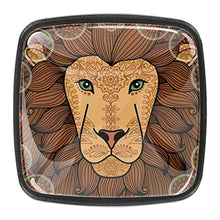Animale leone Pomelli per Porta Set di 4 Pomelli per Mobili Manopole per Cassetti Cucina Armadio Vetro