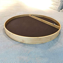 CENPEN Nordic Rotonda di bambù Bagno Trucco dello Specchio a Parete Bagno Specchio da Toilette