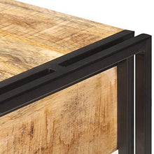 Tidyard Credenza 120x30x75 cm in Legno Massello di Mango Grezzo