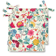 Celina Digby® Set di 2 cuscini impermeabili da giardino con comoda imbottitura in schiuma per esterni o veranda, colore verde, dimensioni 42 x 42 cm, 40,6 x 40,6 cm (mattina di mezza estate)