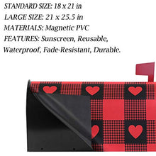 San Valentino rosso cuore bufalo mailbox cover magnetica grande postale casella avvolge giardino cortile decorazione casa dimensioni oversize 64,8 x 53,3 cm